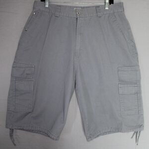 BTL Shorts Mens 36 Gray Cargo Baggy Streetwear Grunge Y2K Bermuda Casual